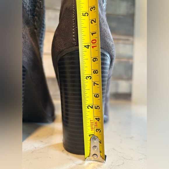 Juicy Couture Faux Suede & Knit Stacked Heel Ankle Boots - Picture 10 of 16